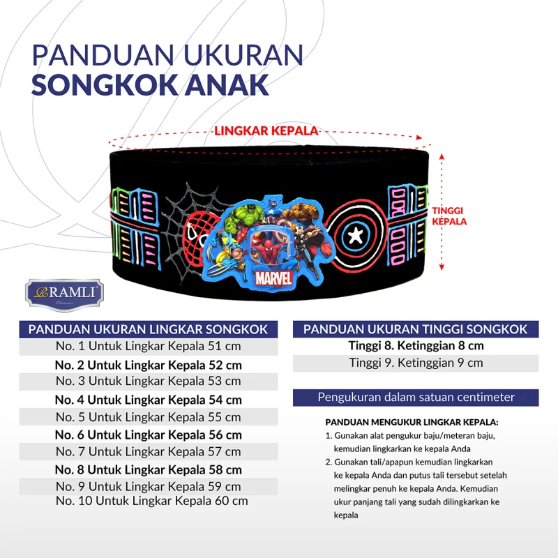 Ramli Songkok Anak Karakter Hijaiyah Kubus AC - 4